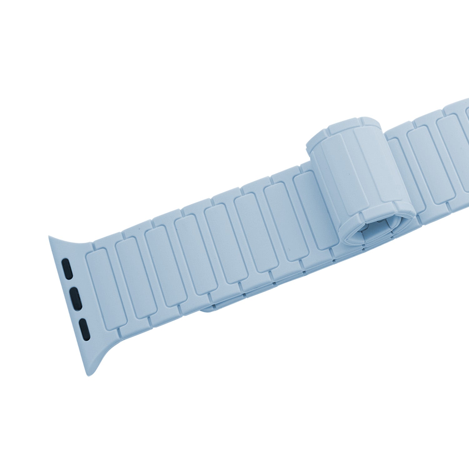 Apple Watch Magnetarmband aus Silikon Baby Blau