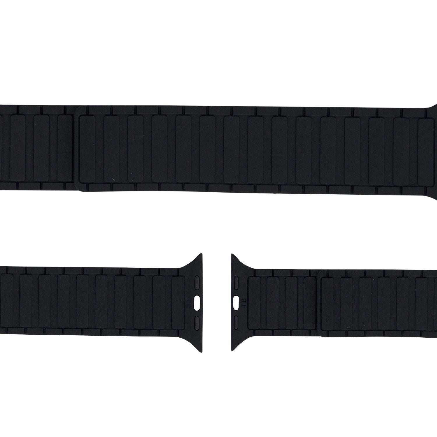Apple Watch Magnetarmband aus Silikon Schwarz