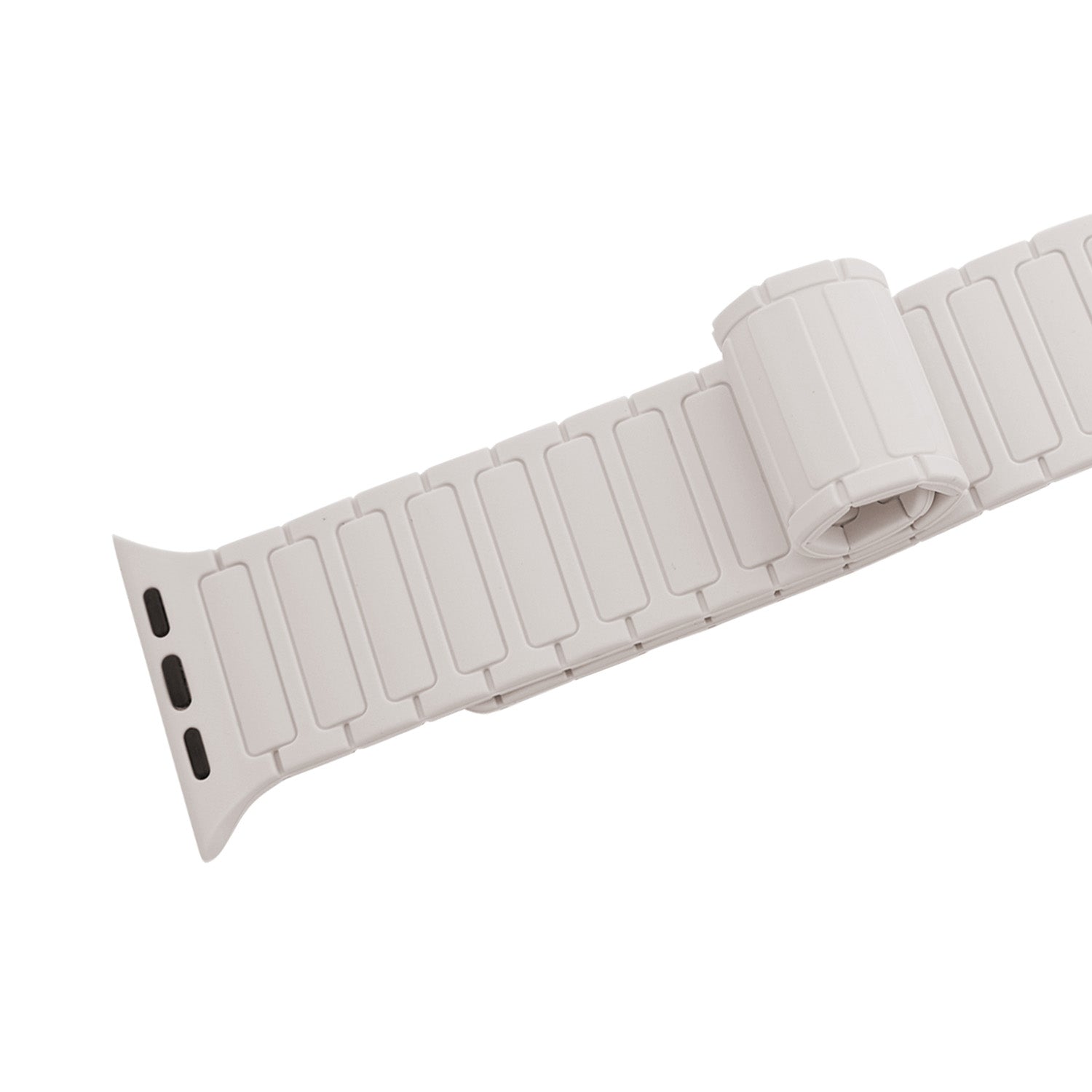 Apple Watch Magnetarmband aus Silikon hell Beige