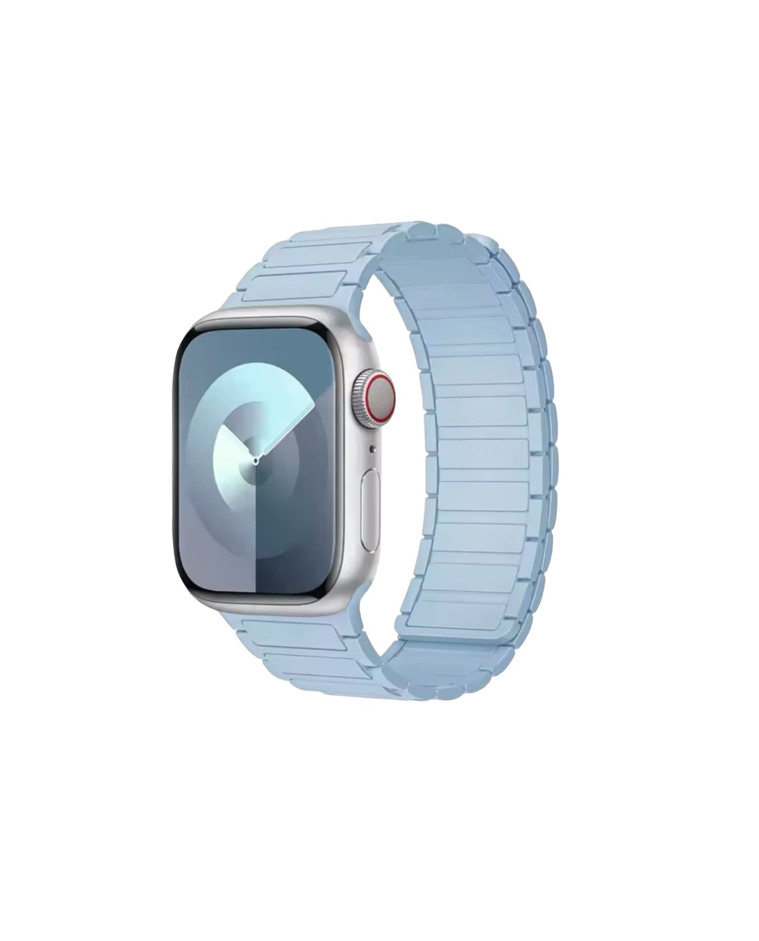 Apple Watch Magnetarmband aus Silikon Baby Blau