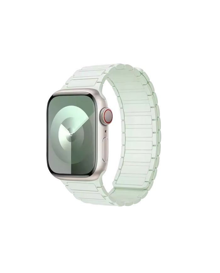 Apple Watch Magnetarmband aus Silikon Mint Grün