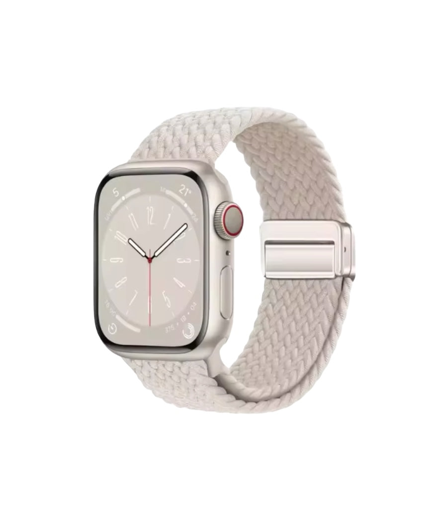Apple Watch geflochtenes Armband hell beige