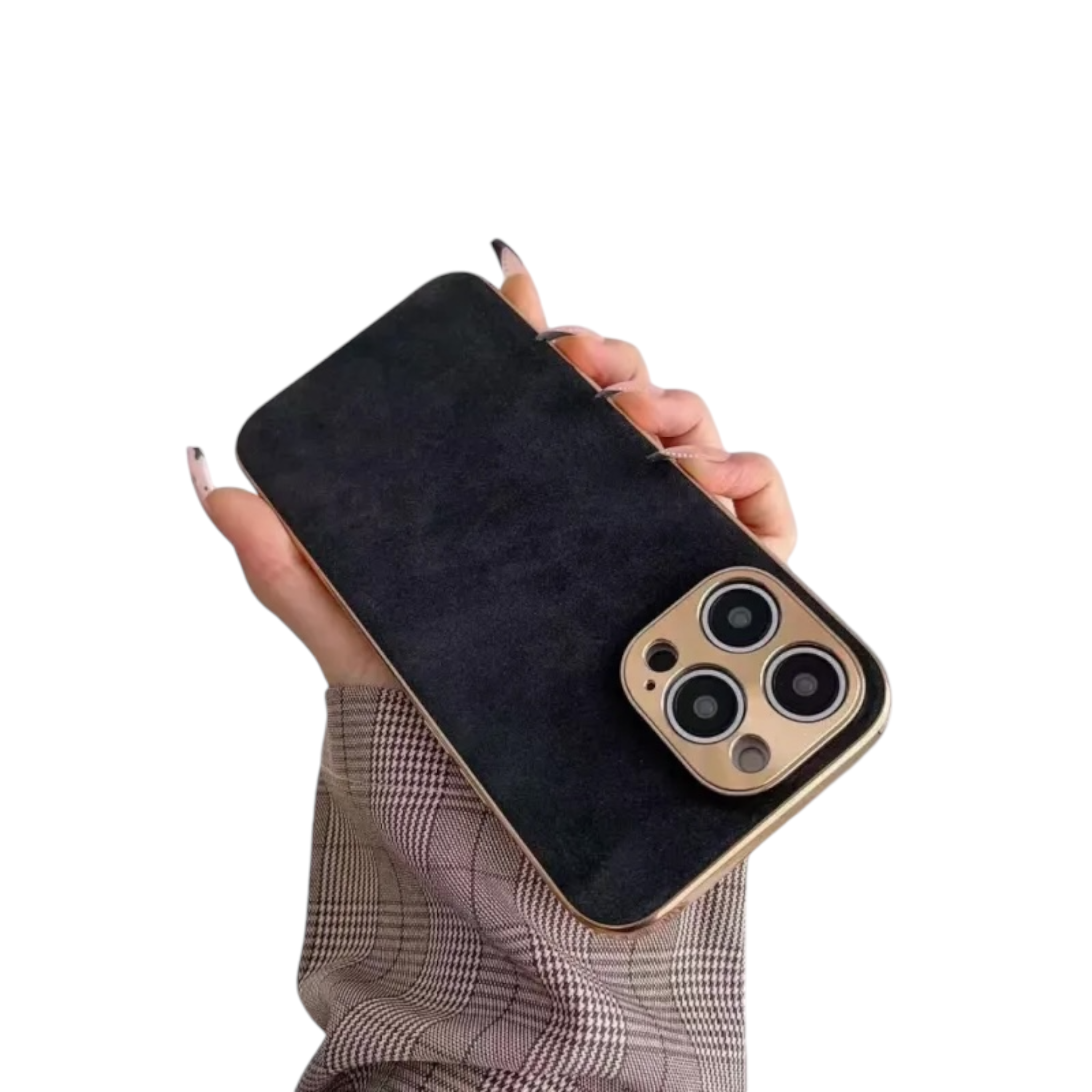 iPhone Hülle LuxShield aus Kunstleder in Schwarz