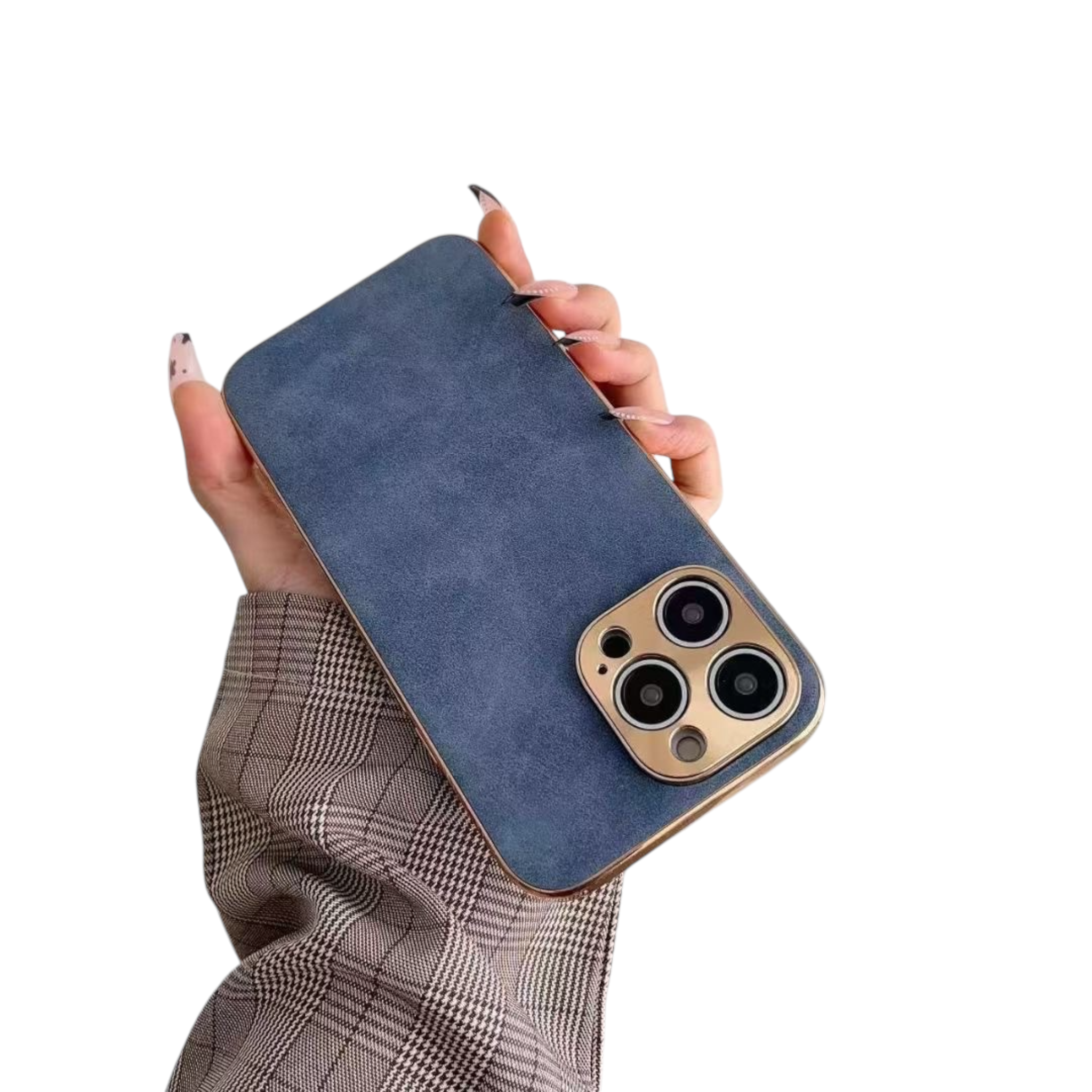 iPhone Hülle LuxShield aus Kunstleder in Blau