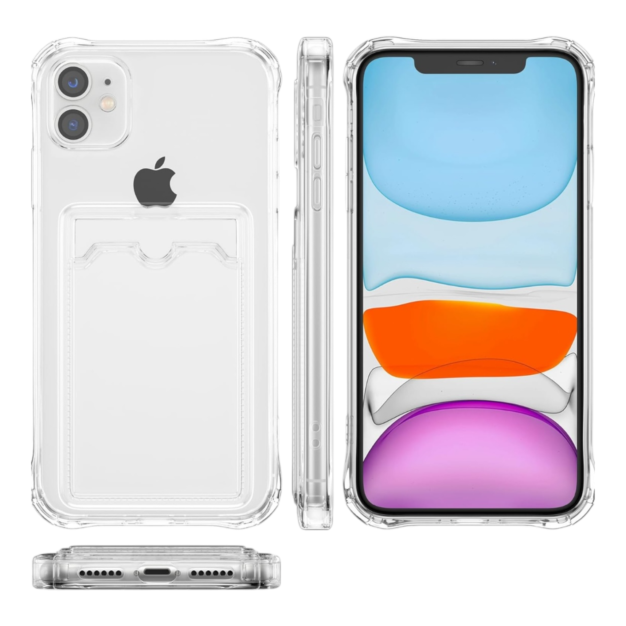 I Phone Handyhülle durchsichtig mit Kartentasche